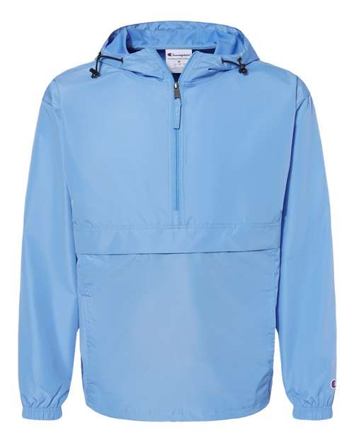 Unisex Packable Anorak Jacket - Light Blue Front