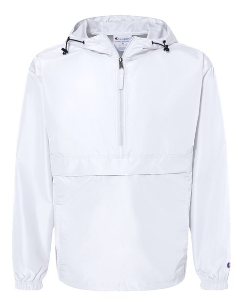 Unisex Packable Anorak Jacket - White Front