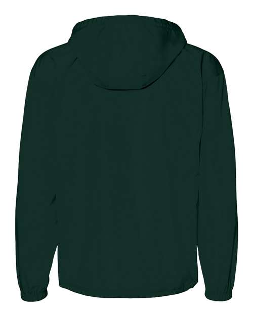 Unisex Packable Anorak Jacket - Dark Green Back