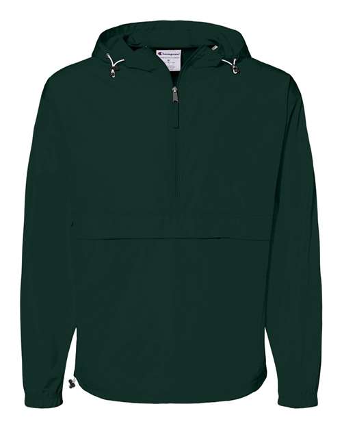 Unisex Packable Anorak Jacket - Dark Green Front