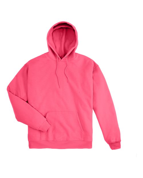 Unisex EcoSmart® Hooded Sweatshirt - Safety Pink Front