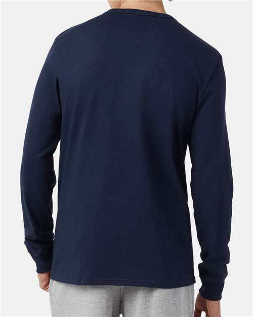 Unisex Heritage Jersey Long Sleeve T-Shirt - Navy Back
