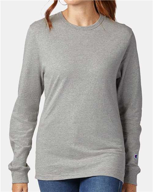 Unisex Heritage Jersey Long Sleeve T-Shirt - Oxford Grey Front