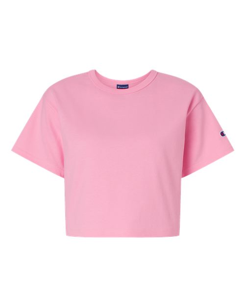 Women's Heritage Jersey Crop T-Shirt - Pink Candy Front