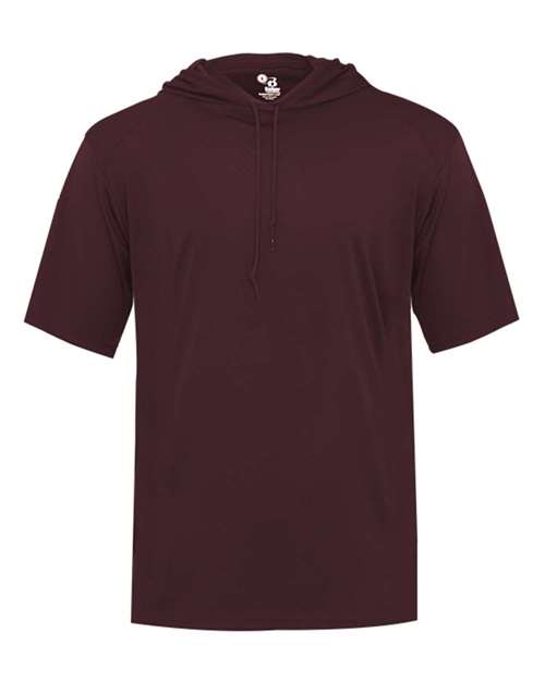 Men's B-Core Hooded T-Shirt - Maroon Front