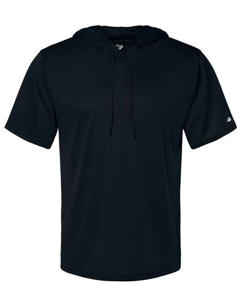 Badger Men's B-Core Hooded T-Shirt - Black Front