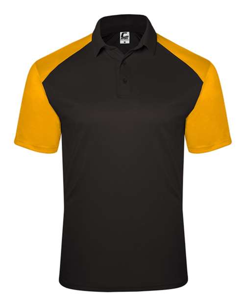 Men's Sport Polo - Black/ Gold Front