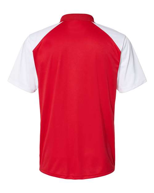 Men's Sport Polo - Red/ White Back
