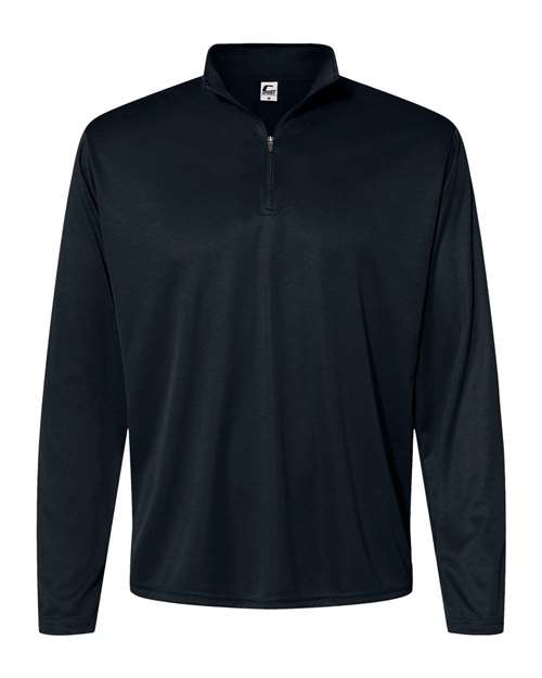 Men's Quarter-Zip Pullover - Black Front