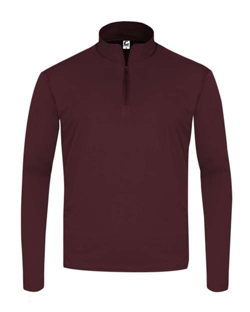 Men's Quarter-Zip Pullover - Maroon Front