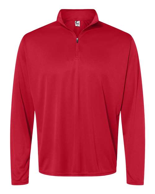 Men's Quarter-Zip Pullover - Red Front