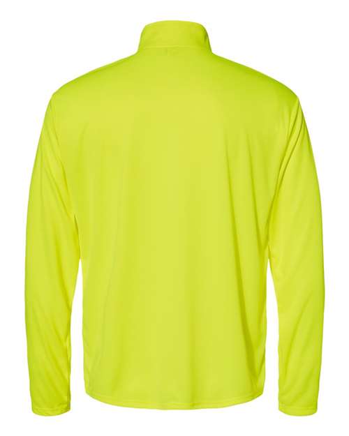 Men's Quarter-Zip Pullover - Safety Yellow Back