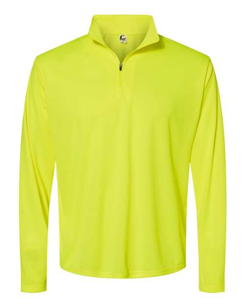 Men's Quarter-Zip Pullover - Safety Yellow Front
