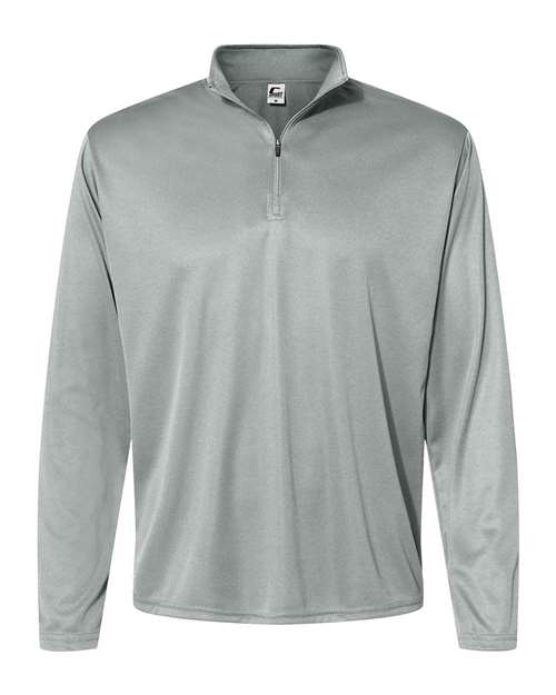 Men's Quarter-Zip Pullover - Silver Front