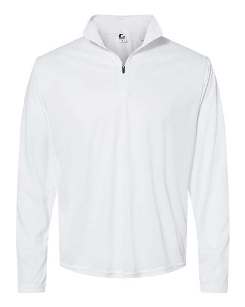 Men's Quarter-Zip Pullover - White Front