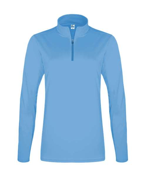 Women's Quarter-Zip Pullover - Columbia Blue Front