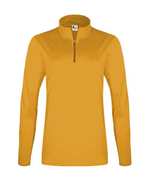 Women's Quarter-Zip Pullover - Gold Front