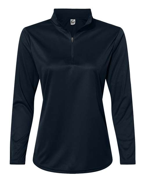 Women's Quarter-Zip Pullover - Navy Front