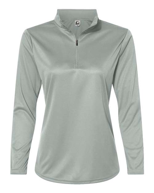 Women's Quarter-Zip Pullover - Silver Front