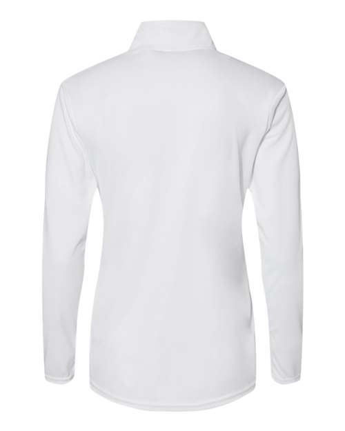 Women's Quarter-Zip Pullover - White Back