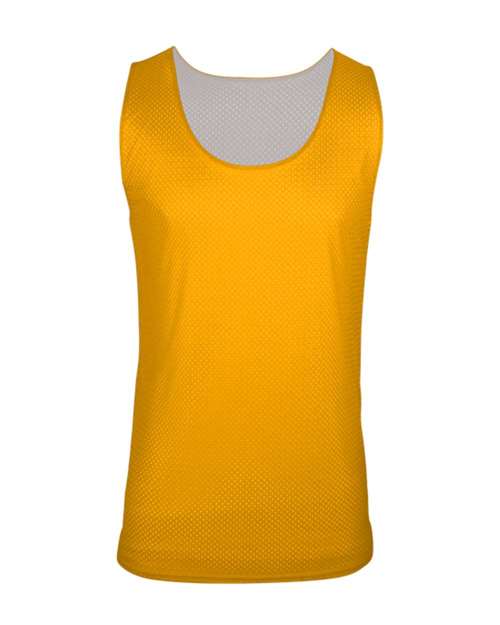 Men's Reversible Mesh Tank - Gold/ White Front