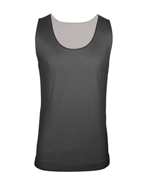 Men's Reversible Mesh Tank - Graphite/ White Front