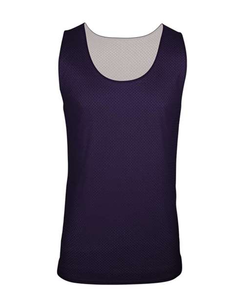 Men's Reversible Mesh Tank - Purple/ White Front
