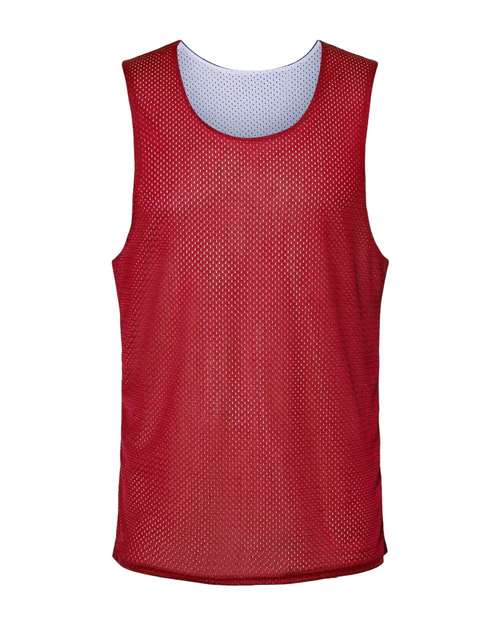 Men's Reversible Mesh Tank - Red/ White Front