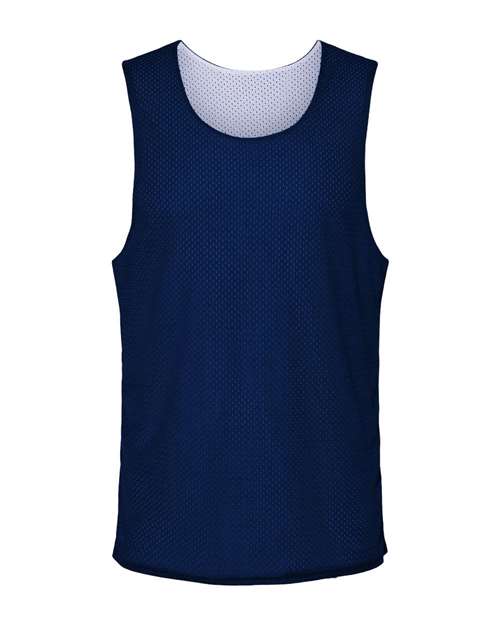 Men's Reversible Mesh Tank - Navy/ White Front