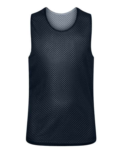 Youth Reversible Mesh Tank - Navy/ White Front