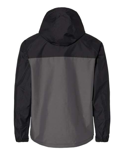 Unisex Torrent Waterproof Hooded Jacket - Charcoal/ Black Back