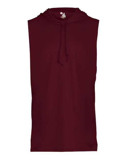 Youth B-Core Sleeveless Hooded T-Shirt - Maroon Front
