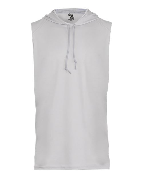 Youth B-Core Sleeveless Hooded T-Shirt - Silver Front