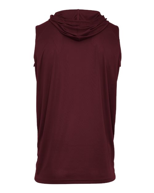 Men's B-Core Sleeveless Hooded T-Shirt - Maroon Back