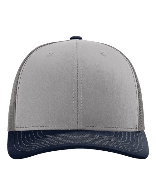 Snapback Trucker Cap - Grey/ Charcoal/ Navy Front