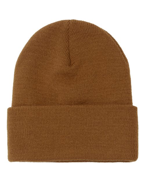 YP Classics Cuffed Beanie - Caramel Front