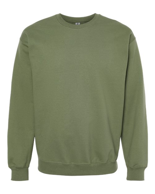 Gildan Unisex Softstyle® Midweight Crewneck Sweatshirt - Military Green Front