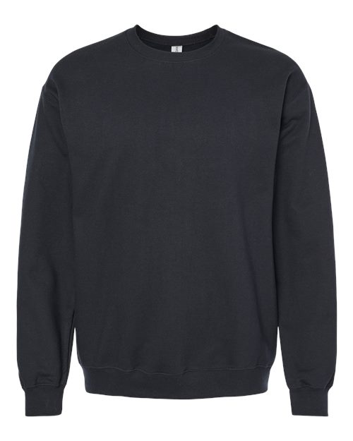 Gildan Unisex Softstyle® Midweight Crewneck Sweatshirt - Black Front