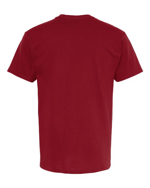 Men's Gold Soft Touch T-Shirt - Cardinal Red Back