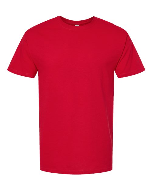 Men's Gold Soft Touch T-Shirt - Deep Red Front