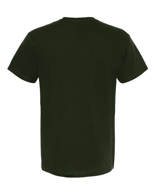 Men's Gold Soft Touch T-Shirt - Forest Green Back