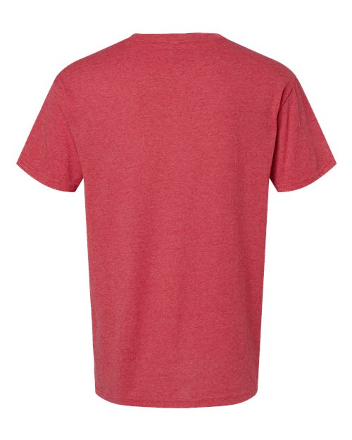 Men's Gold Soft Touch T-Shirt - Heather Red Back