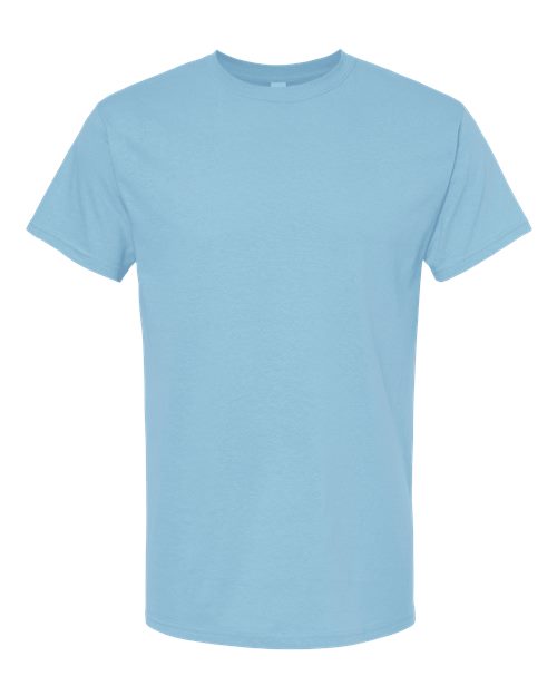 Men's Gold Soft Touch T-Shirt - Light Blue Front