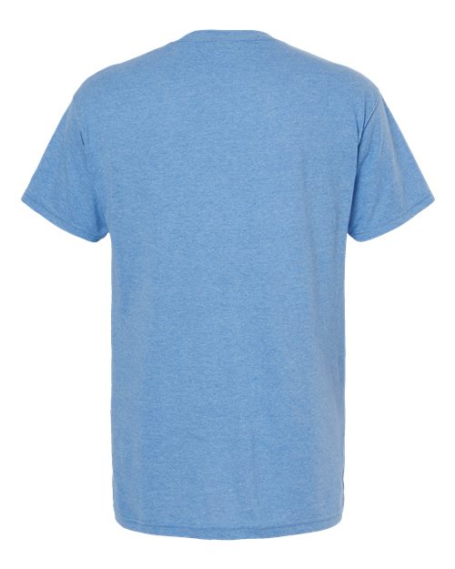Men's Gold Soft Touch T-Shirt - Light Blue Heather Back