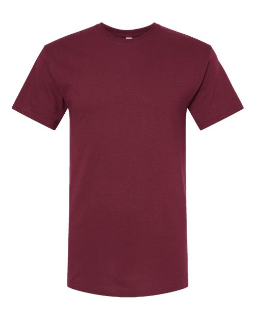 Men's Gold Soft Touch T-Shirt - Maroon Front