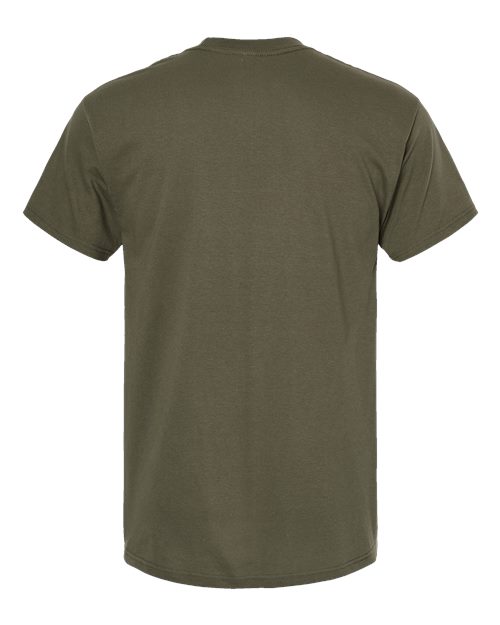 Men's Gold Soft Touch T-Shirt - Military Green Back