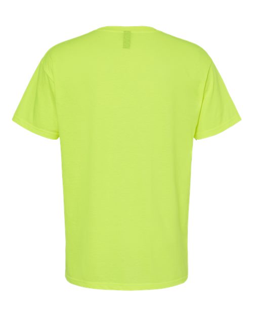 Men's Gold Soft Touch T-Shirt - Safety Green Back
