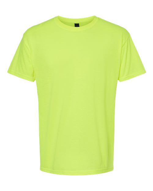 Men's Gold Soft Touch T-Shirt - Safety Green Front