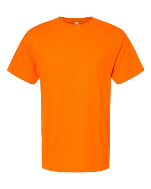 Men's Gold Soft Touch T-Shirt - Safety Orange Front