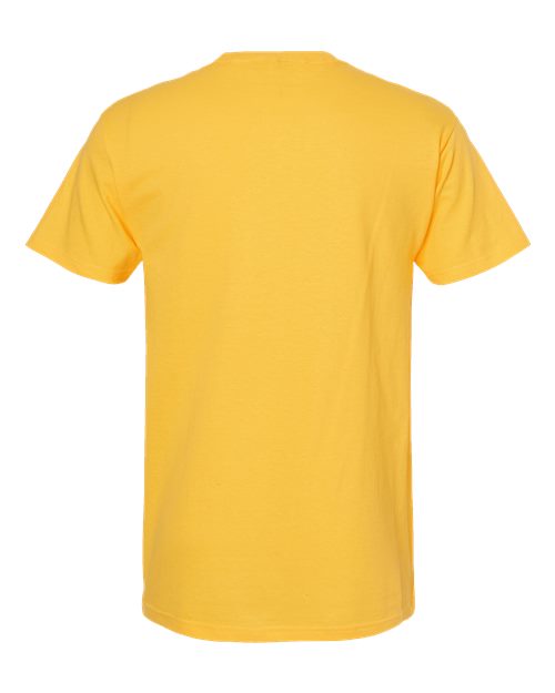 Men's Gold Soft Touch T-Shirt - Yellow Back